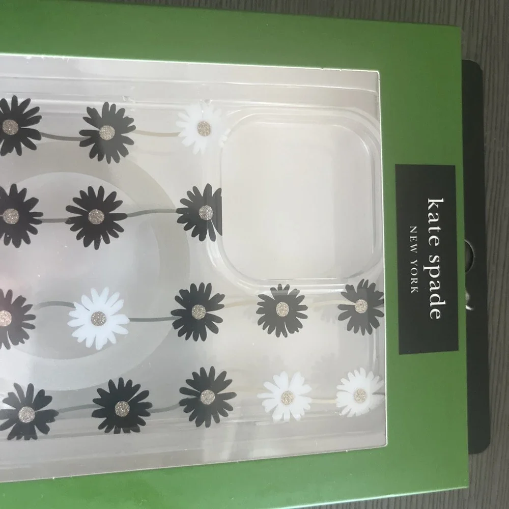 KATE SPADE Protective Case Magsafe For IPHONE 15 PRO MAX Floral Black Clear